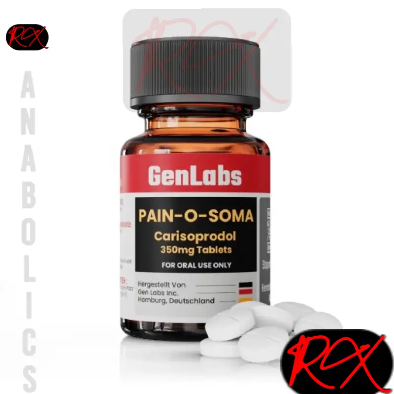PAIN-O-SOMA (CARISOPRODOL) 350MG / PER TAB – 30 TABLETS – GENLABS